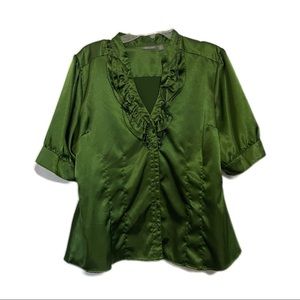 Apt. 9 - Green Satin Blouse